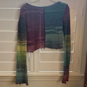 BDG Purple and Green Knit Sweater